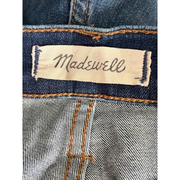 Madewell Jeans Womens Size 25 10" High Rise Skinny Dark Wash Raw Hem 27" Inseam - Picture 6 of 15